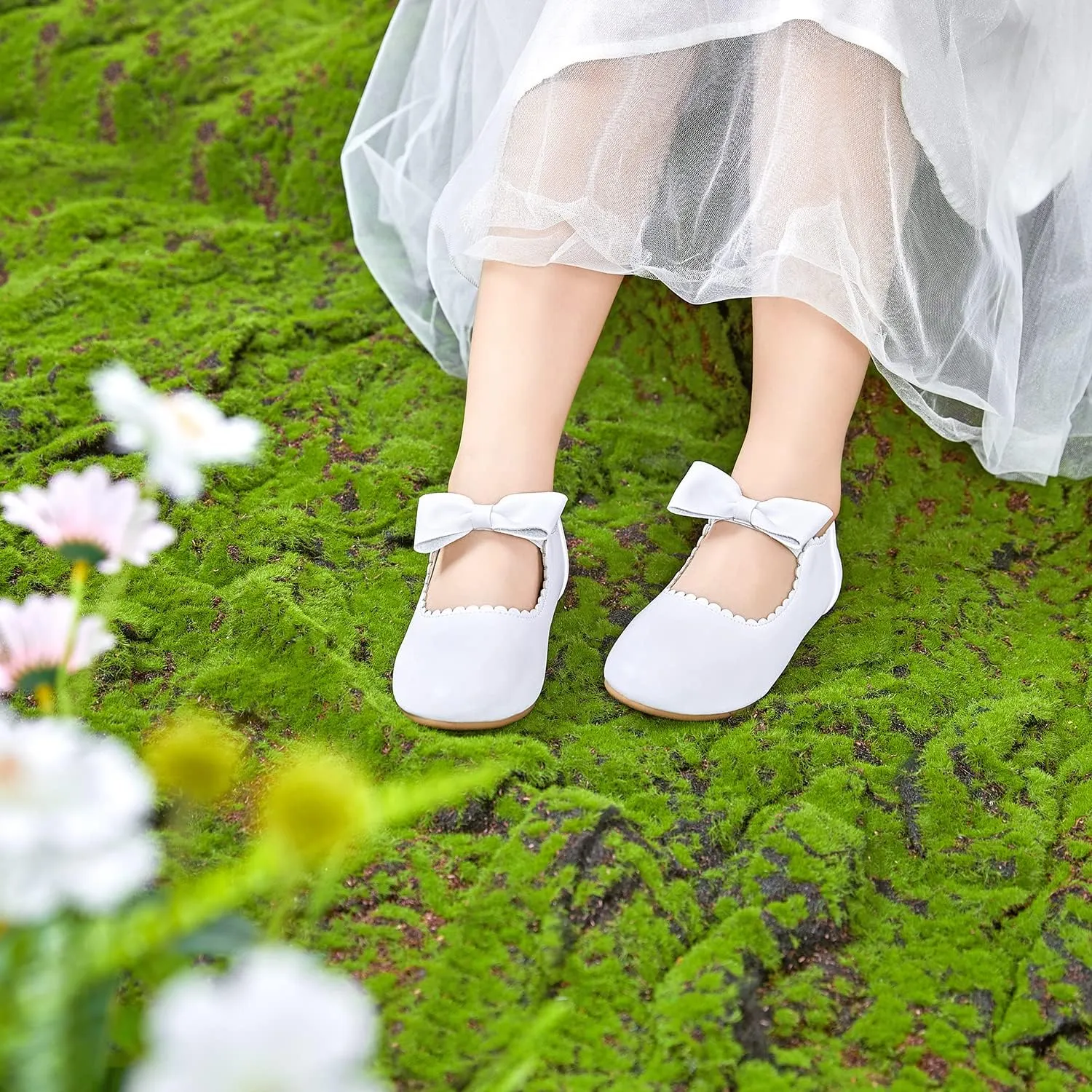 Felix & Flora Toddler Flower Girl Dress Shoes - Girl Ballet Flats Party School Shoes Wedding