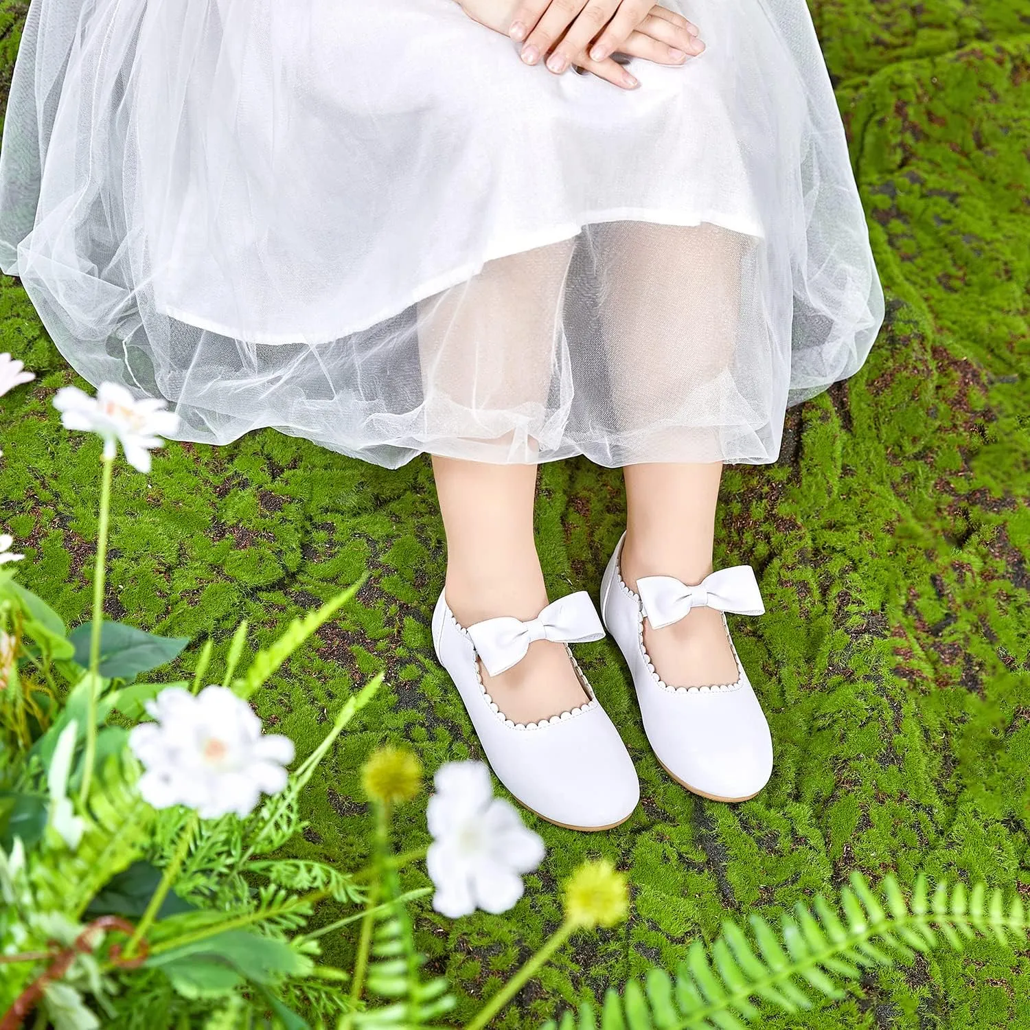 Felix & Flora Toddler Flower Girl Dress Shoes - Girl Ballet Flats Party School Shoes Wedding