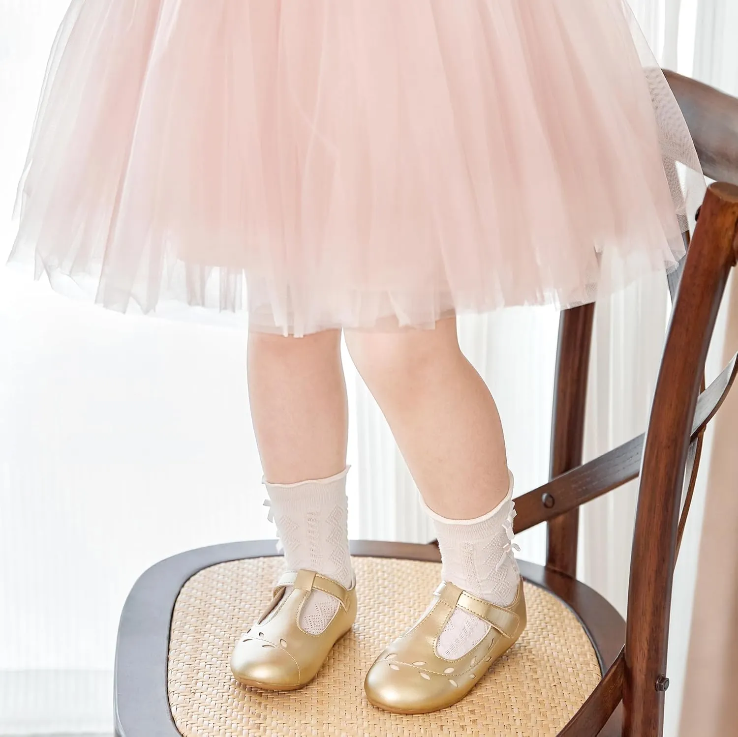 Felix & Flora Toddler Little Girl Flat Oxfords Dress Shoes - Mary Jane Princess for Girl Party School Shoes.