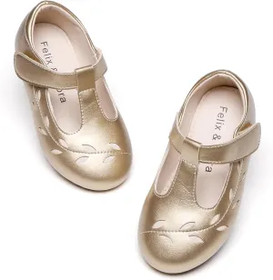 Felix & Flora Toddler Little Girl Flat Oxfords Dress Shoes - Mary Jane Princess for Girl Party School Shoes.
