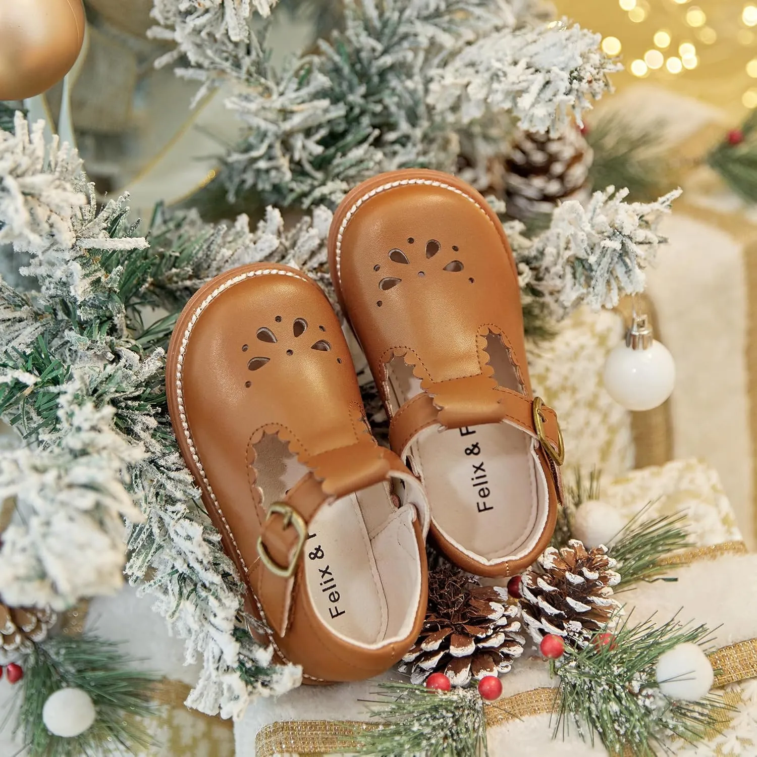 Felix & Flora Toddler Little Girl Mary Jane Dress Shoes - Ballet Flats for Girl Party School Shoes