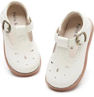 Felix & Flora Toddler Little Girl Mary Jane Dress Shoes - Ballet Flats for Girl Party School Shoes