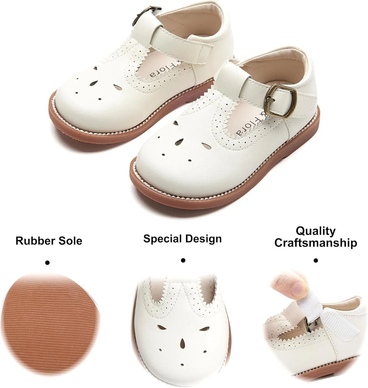 Felix & Flora Toddler Little Girl Mary Jane Dress Shoes - Ballet Flats for Girl Party School Shoes