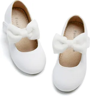 Felix & Flora Toddler Little Girls Dress Shoes - Flower Girls Mary Jane Flats Ballet Shoes Party Wedding
