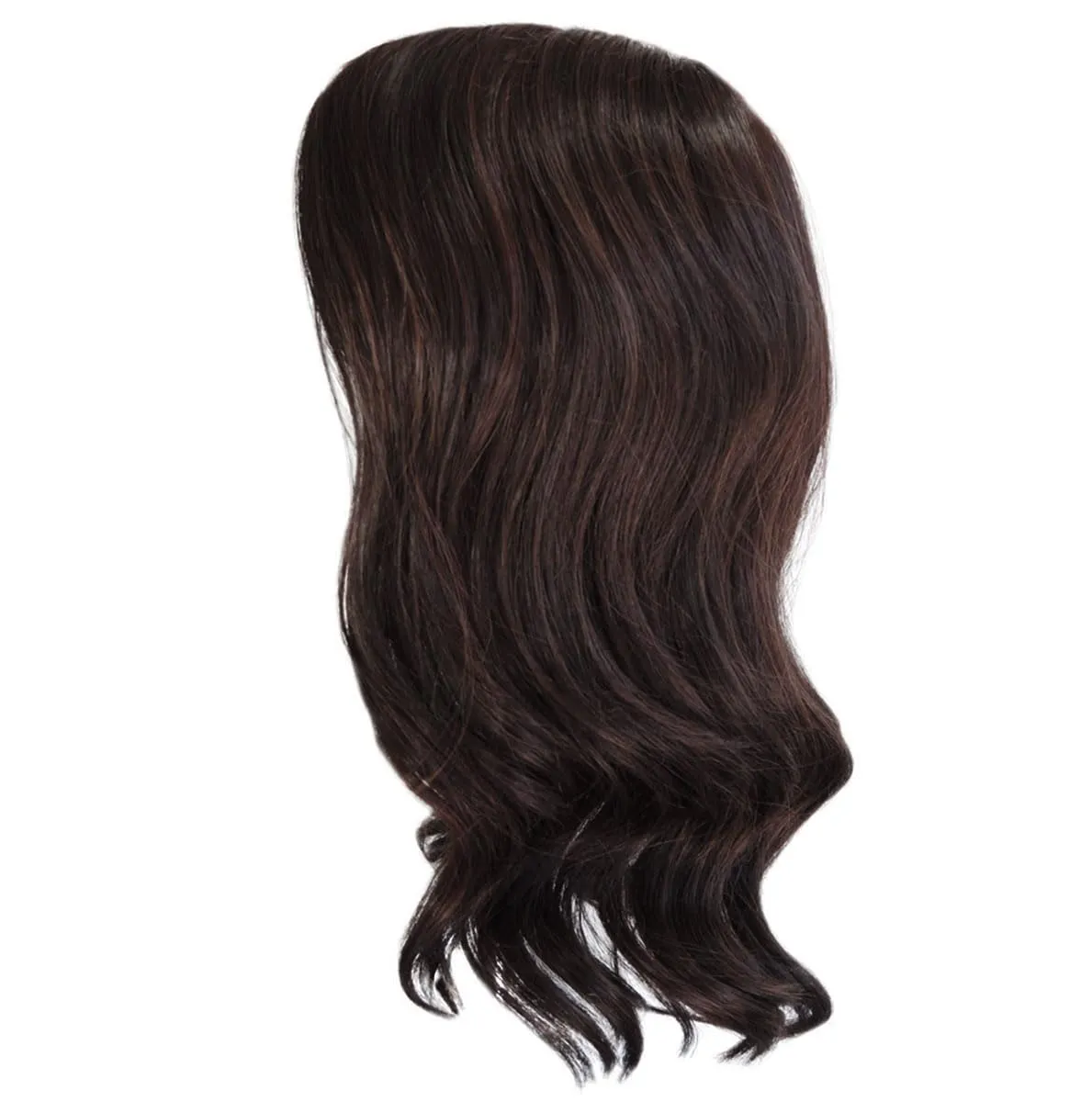 Fetching Beauty Should-Length Layered Wig With Flowing Waves by Hairuwear, Average Cap - Dark Brown