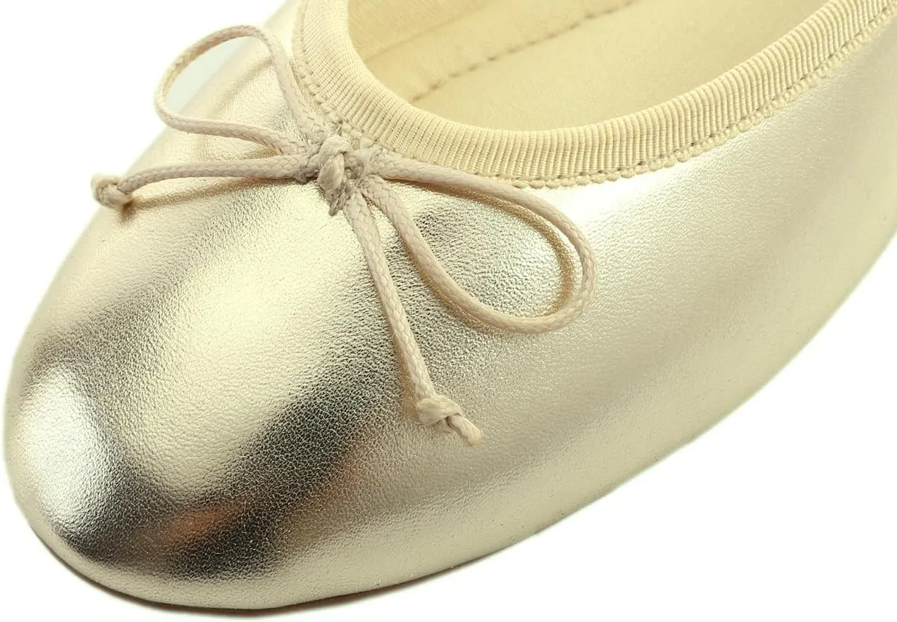 FEVERSOLE Women's Macaroon Colorful Memory Foam Cushion Insock Patent Ballet Flat