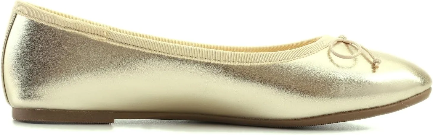 FEVERSOLE Women's Macaroon Colorful Memory Foam Cushion Insock Patent Ballet Flat