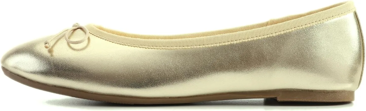 FEVERSOLE Women's Macaroon Colorful Memory Foam Cushion Insock Patent Ballet Flat