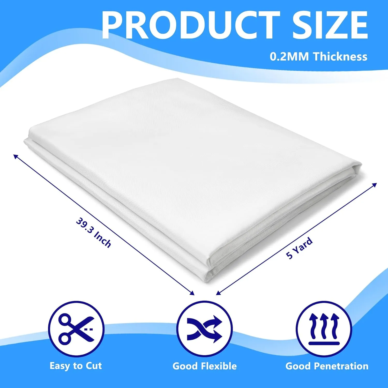 Fiberglass Cloth,5 Yard Fiberglass Fabric 6oz E-Glass Plain Weave Repair Cloth for Surfboard,Boat,RC Plane,Pool,Repair Work(39.3 x 180'')