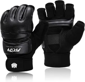 FitsT4 Sports Half Mitts MMA UFC Training Boxing Punch Bag Martial Arts Gloves
