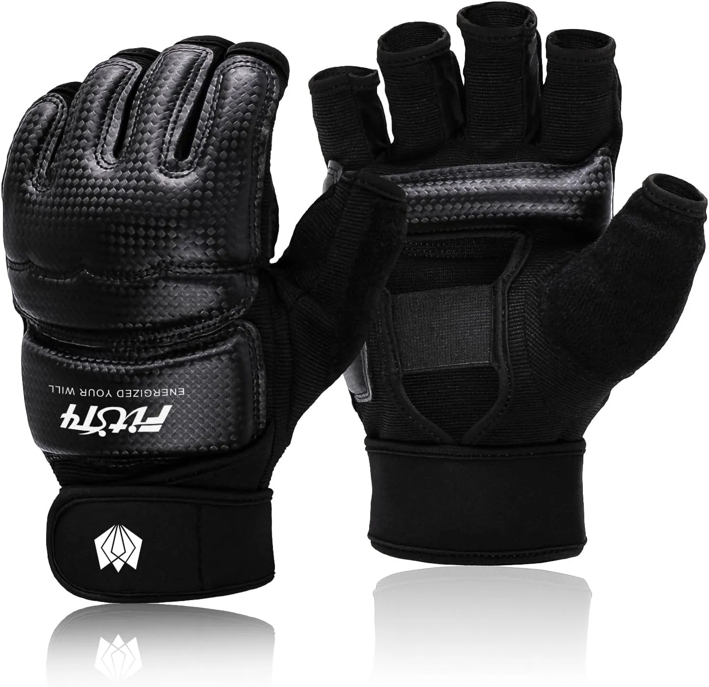 FitsT4 Sports Half Mitts MMA UFC Training Boxing Punch Bag Martial Arts Gloves
