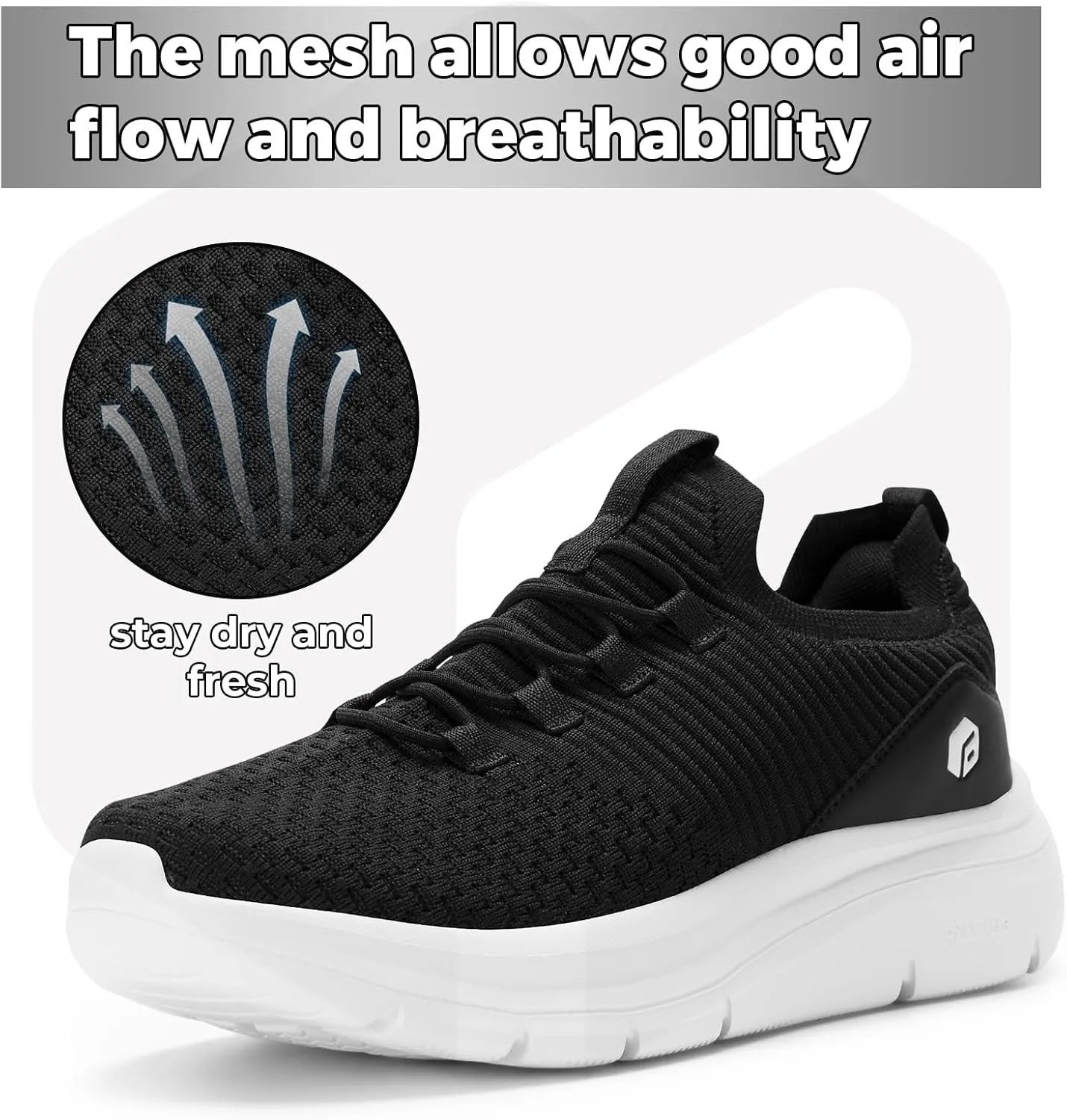 FitVille Extra Wide Slip on Shoes for Men, Lightweight and Breathable Mens Wide Slip on Shoes Max Cushioning