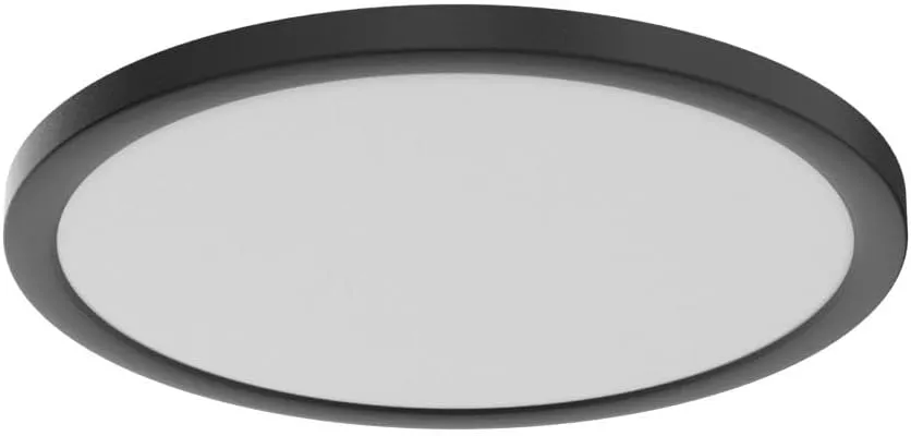 Flush Mount LED Ceiling Light Dimmable with Remote Control, 15.3 Inch 35W RGB Frontlight Close to Ceiling Light Fixture 3000-6500K, Modern Ultra-Thin Round Ceiling Lamp, for Bedroom