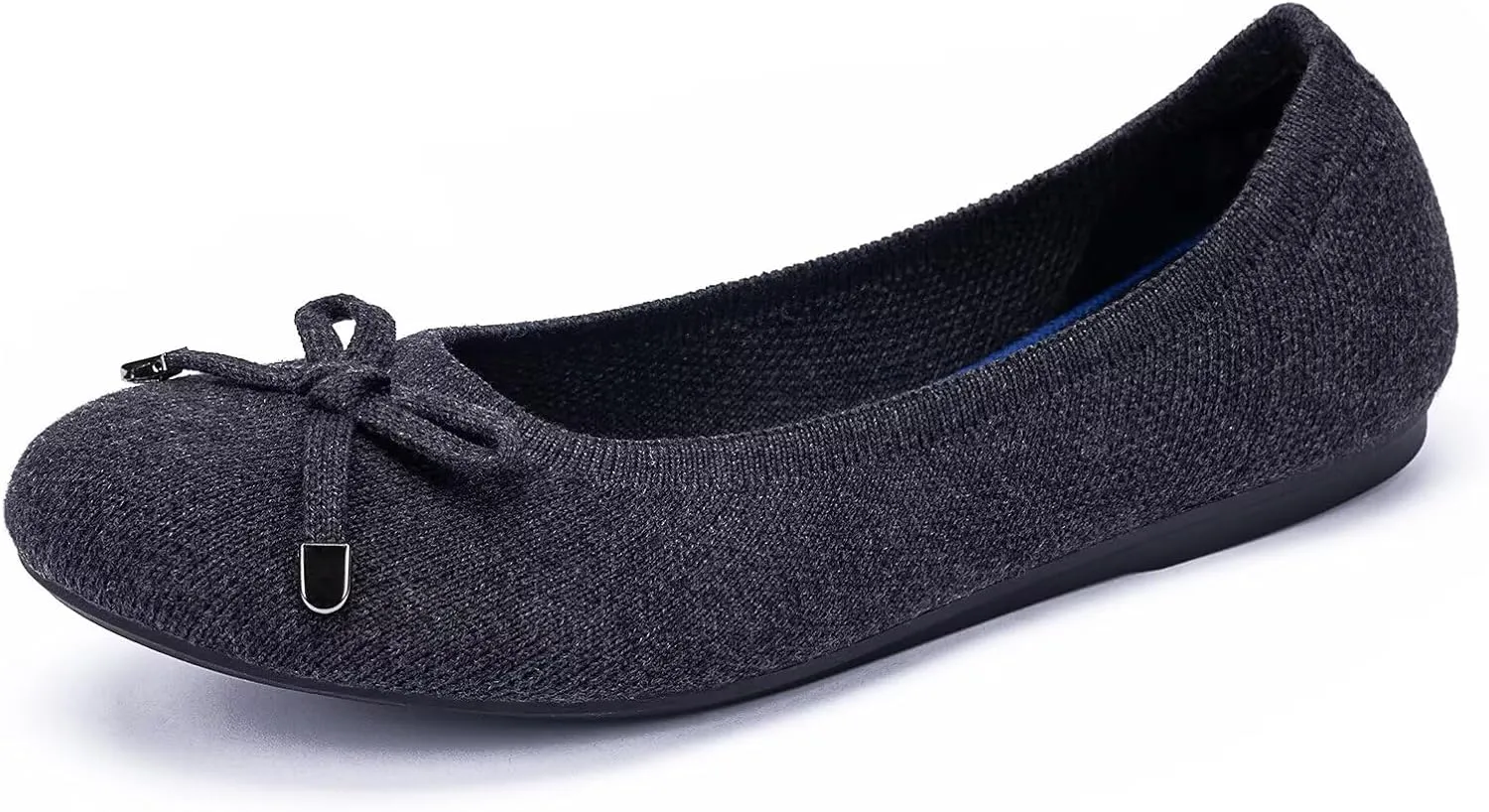 Frank Mully Women’s Ballet Flat Shoes Knit Dress Shoes Round Toe Slip On Ballerina Walking Flats Shoes for Woman Low Wedge Comfort Soft