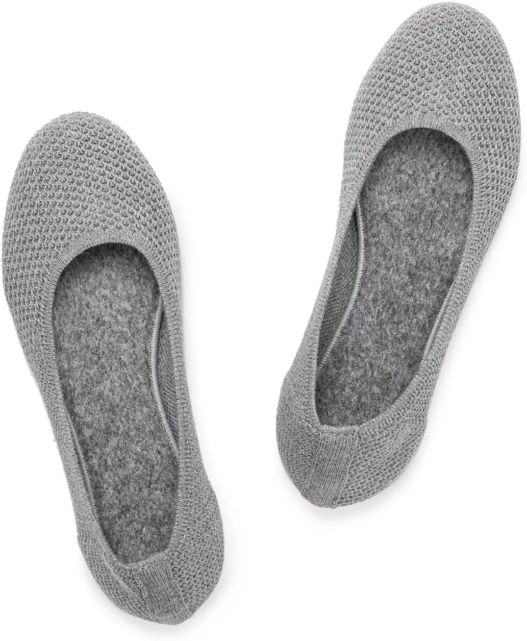 Frank Mully Women’s Ballet Flat Shoes Knit Dress Shoes Round Toe Slip On Ballerina Walking Flats Shoes for Woman Low Wedge Comfort Soft