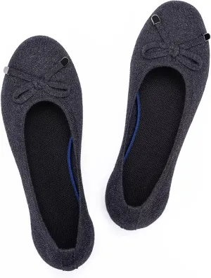 Frank Mully Women’s Ballet Flat Shoes Knit Dress Shoes Round Toe Slip On Ballerina Walking Flats Shoes for Woman Low Wedge Comfort Soft