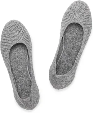Frank Mully Women’s Ballet Flat Shoes Knit Dress Shoes Round Toe Slip On Ballerina Walking Flats Shoes for Woman Low Wedge Comfort Soft