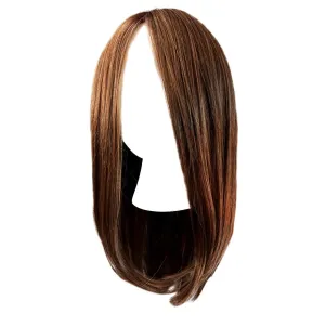 Front Cover Layered Long Bob Style Wig, Hand-Tied Mono Top by Hairuwear, Average Cap - GF8-29SS Hazelnut