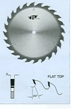 FS Tool L21250TK<br>10" x 5/8", Thin Kerf Rip Saw Blades, Flat Top, 24 Teeth