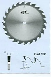 FS Tool L21250TK<br>10" x 5/8", Thin Kerf Rip Saw Blades, Flat Top, 24 Teeth