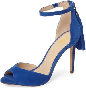 FSJ Women Peep Toe Ankle Strap Heels Sandals Stiletto Chic Fringed Party D'Orsay Shoes Size 4-15 US