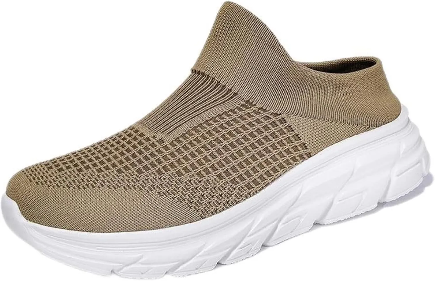 FUNCOS Men's Anti-Slip Garden Clogs - Open Back & Breathable Mesh, Lightweight for Outdoor/Indoor Use