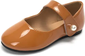 FUNKYMONKEY Toddler/Little Girl Mary Jane Dress Shoes Casual Slip on Ballet Flat