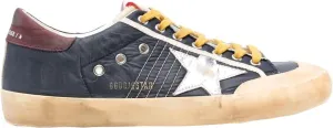 Golden Goose Super-Star Penstar Nylon Upper Banding and Stitching Laminated Star Nabuk Heel Mens Distressed Sneakers