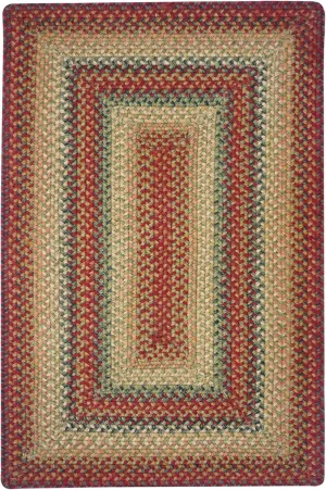Graceland Jute Braided Rug 20"x30" - Red & Green, Country Primitive Decor Floor Coverings for Kitchens and Entryways - Durable, Reversible, and Easy to Clean