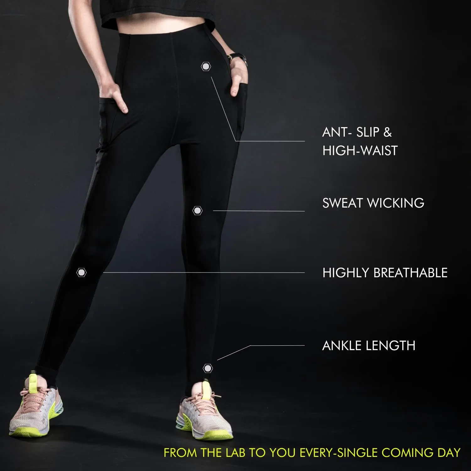 Graphene-X Women's All Rounder Leggings | Graphene Integrated Fabric | Breathable & Anti-Slip | Everyday Performance Series