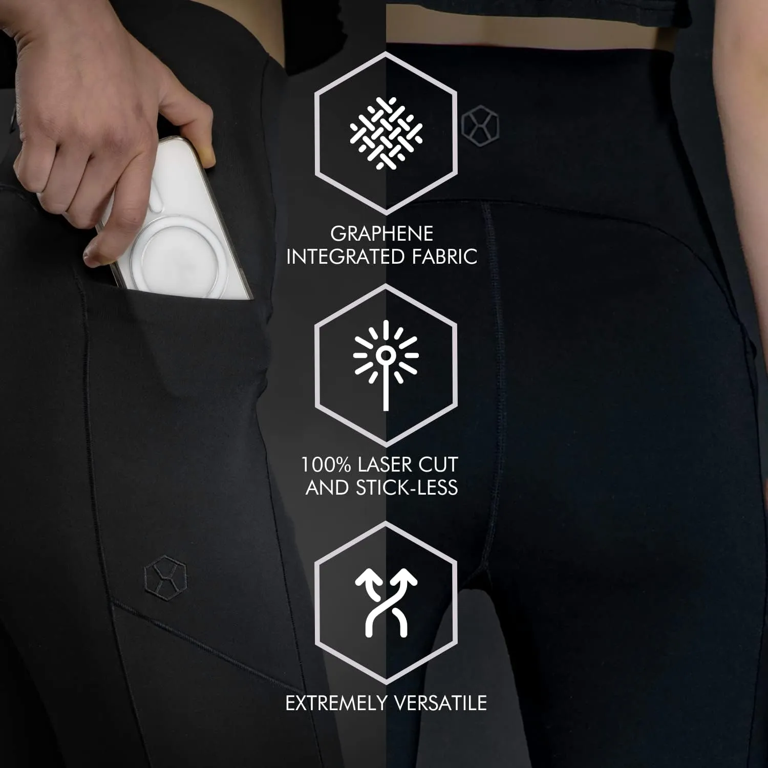 Graphene-X Women's All Rounder Leggings | Graphene Integrated Fabric | Breathable & Anti-Slip | Everyday Performance Series