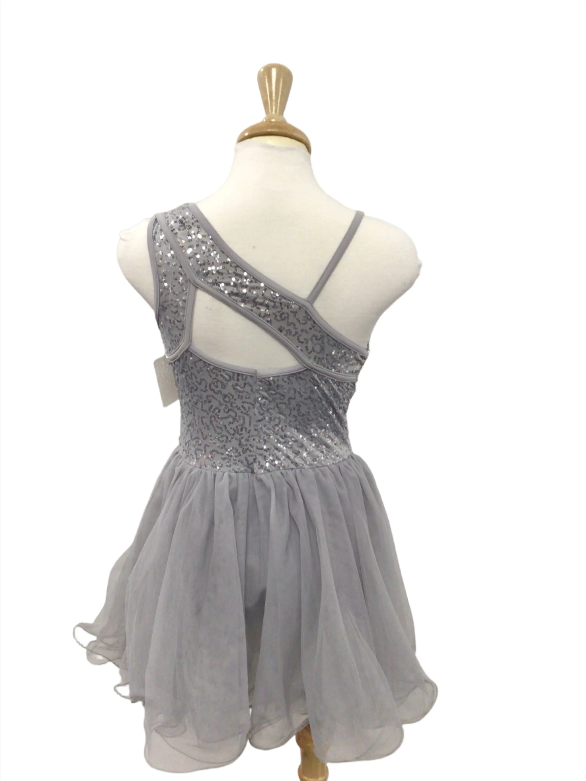 Grey Lyrical Dress with sequins