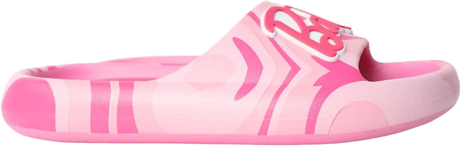 Ground Up Barbie Girl Pink Sandal Slides (Size 10-2 Toddler/Little Kid/Big Kid)