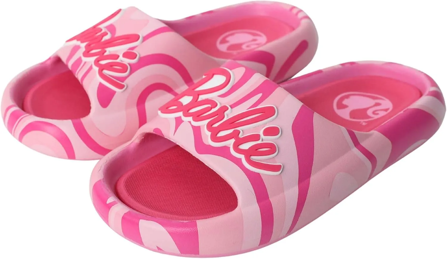 Ground Up Barbie Girl Pink Sandal Slides (Size 10-2 Toddler/Little Kid/Big Kid)