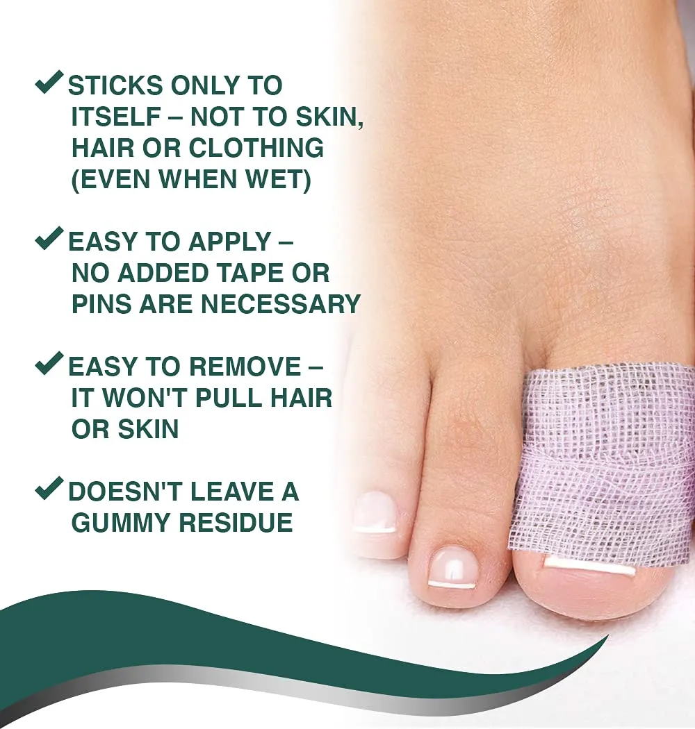 Guard-Tex White ¾ Ballet Protective Tape, 3-Packs - Self Adhesive Toe Tape, Sweatproof Blister Protection, Athletic Wrap Self Adhesive and Cohesive Bandage - 7 ½ yds