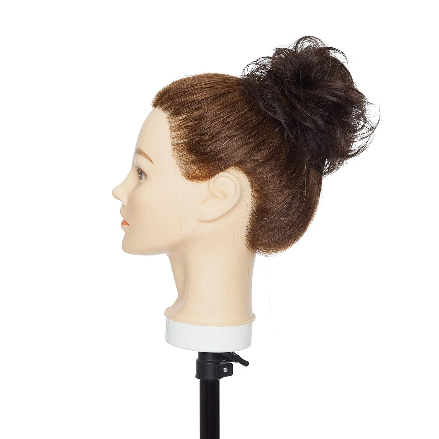 Hairro Human Hair Bun Hairpiece Remy Scrunchies Updo For Women Stretchy Elastic Donot Elegant Chignon 1PC 23g #1B Natural Black