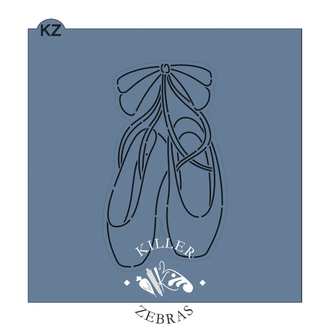 Hanging Ballet Shoes Cutter/Stencil