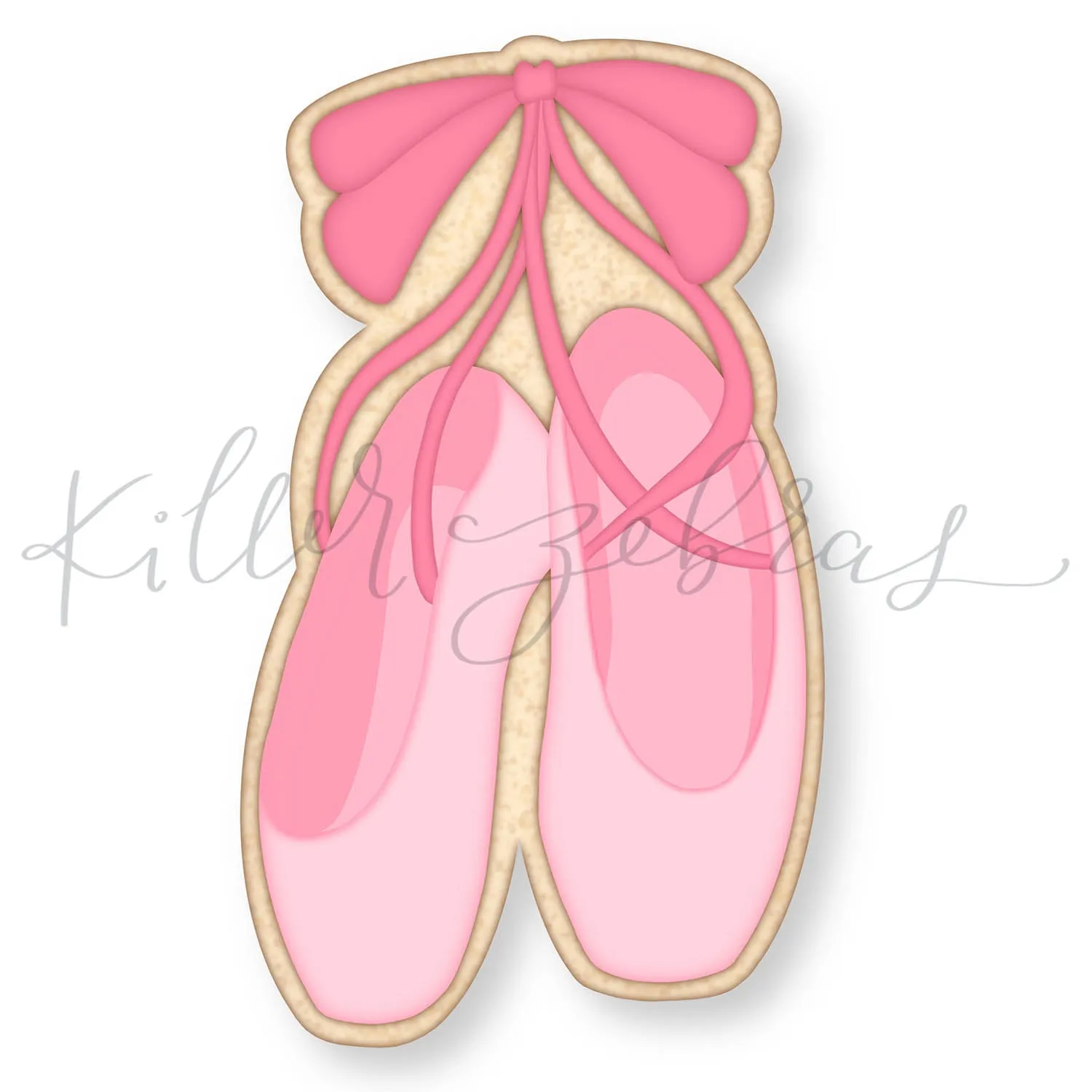 Hanging Ballet Shoes Cutter/Stencil