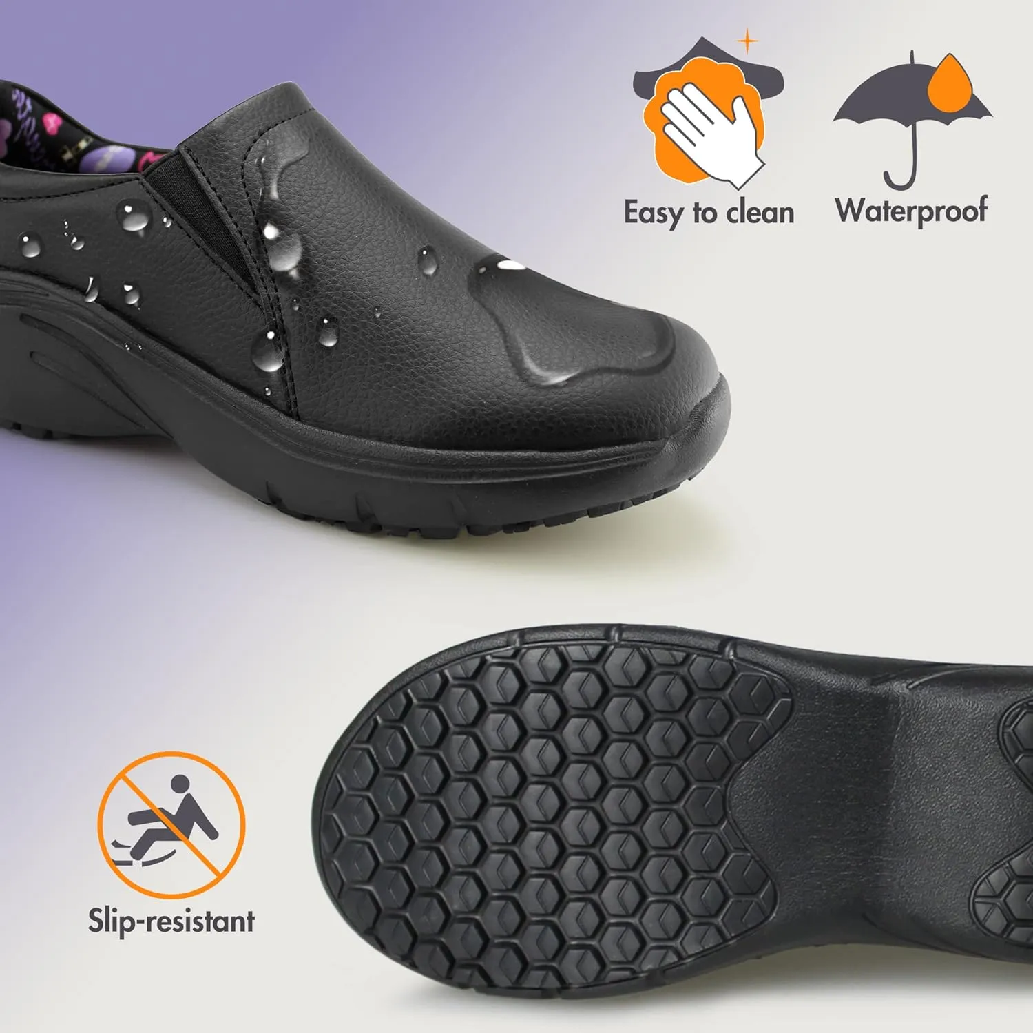 Hawkwell Women's Slip On Lightweight Slip Resistant Comfort Nursing Shoes
