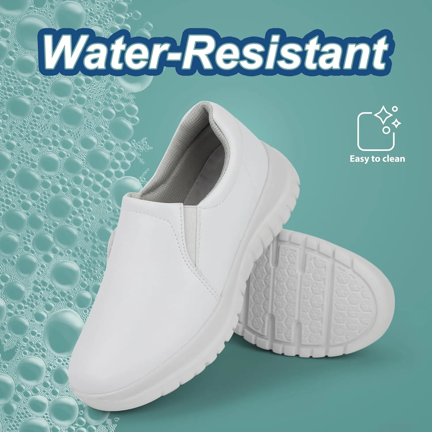 Hawkwell Women's Slip On Lightweight Water Resistant Nurse Shoes Slip Resistant Healthcare Work Shoes