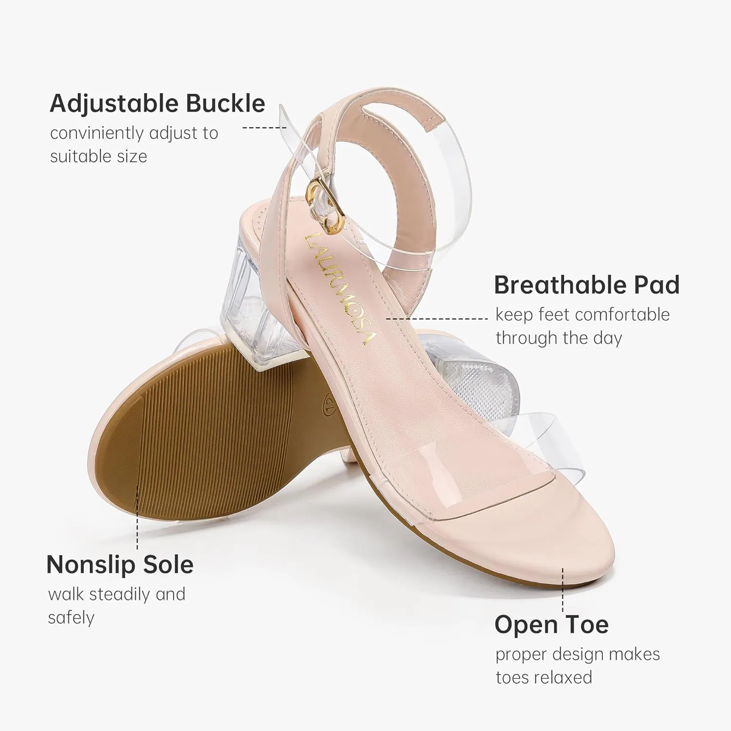 High Heels for Kids Open Toe Dress Shoes for Girls Ankle Strap Pump Shoes Flower Girl Sandals Wedding Party for Little Big Kids