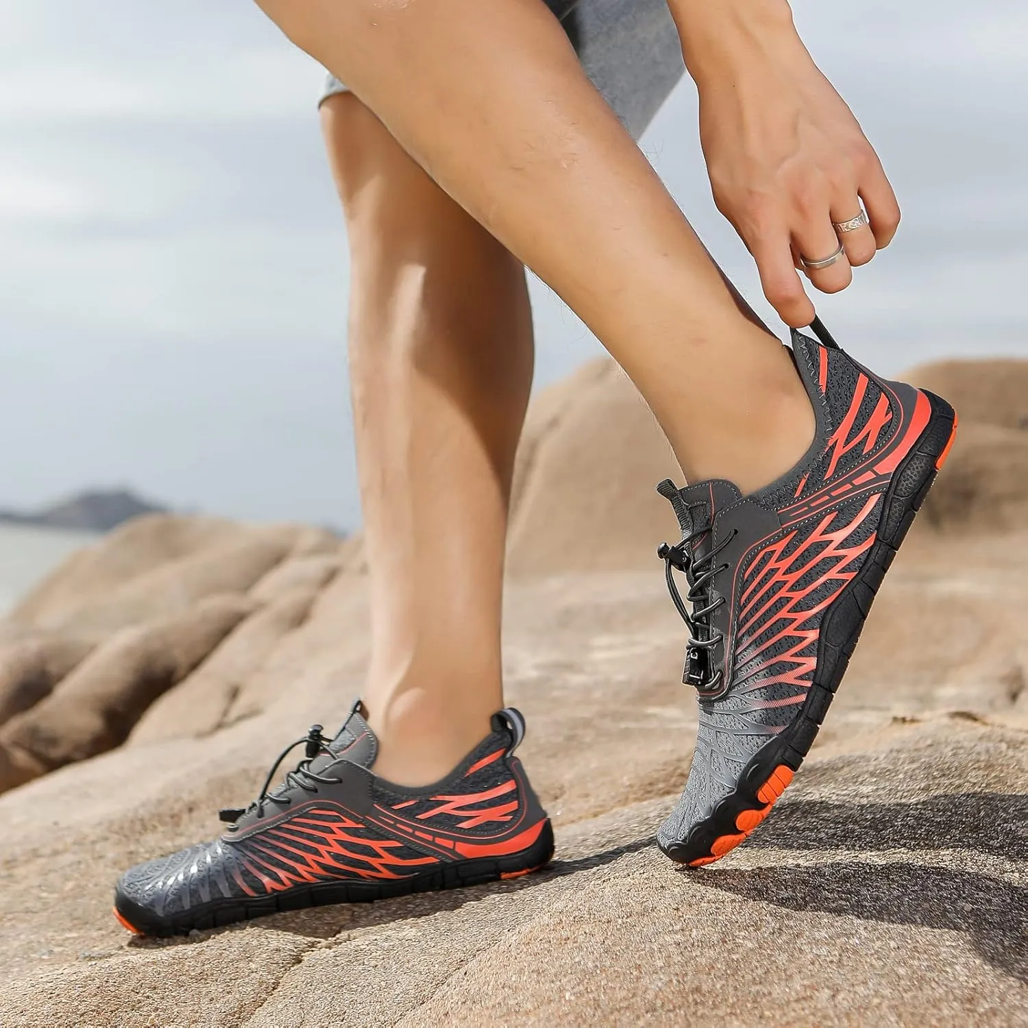 Hike Barefoot Shoes for Women Men Breathable & Non-Slip Athletic Footwear Wide Toe Water Shoes