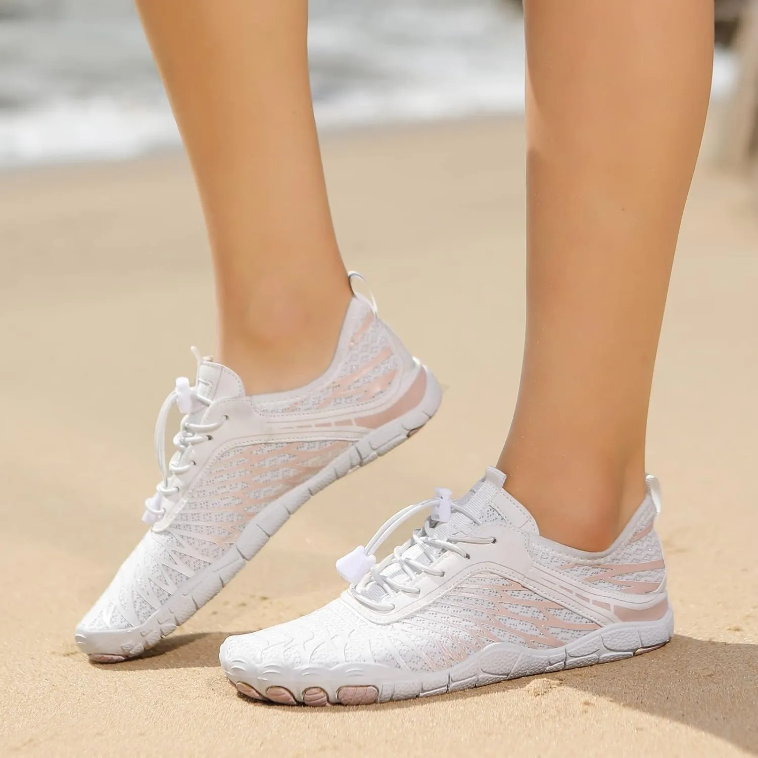 Hike Barefoot Trail Running Shoes - Wide Toe Box Minimalist Athletic Shoes for Women & Men Breathable Quick-Dry Non-Slip Hiking Footwear