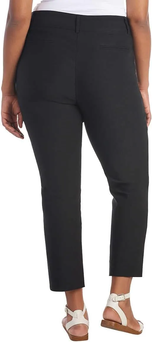 Hilary Radley Women's Mid-Rise Stretch Pull-On Ankle Pants