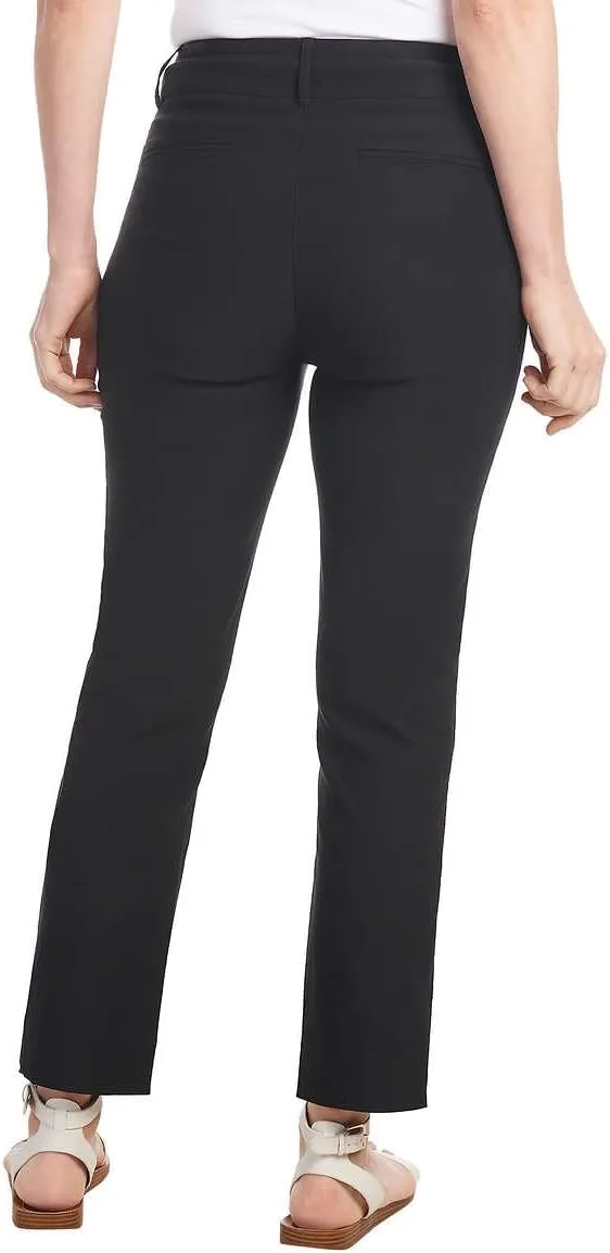 Hilary Radley Women's Mid-Rise Stretch Pull-On Ankle Pants