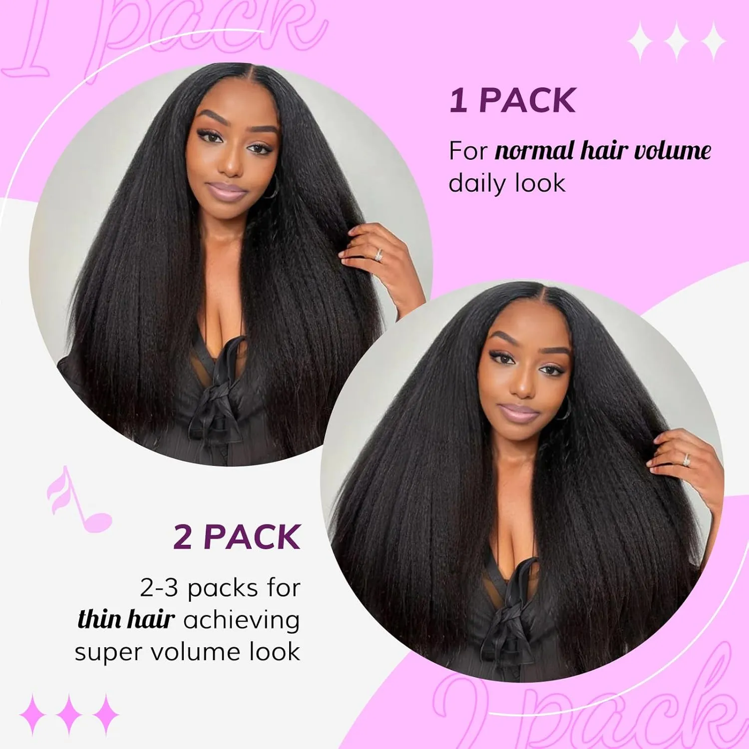 IDN BEAUTY 5 2 Invisi Edge Seamless Clip in Hair Extensions Human Hair Combo Pack, Kinky Straight 14 Inch 110g 5pcs Invisible Edge and 2pcs Seamless Clip ins for Black Women Natural Black No Leave Out