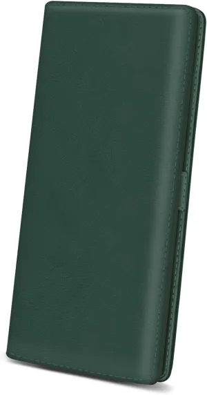 Immaturus Womens Wallet, Blue Green Slim Thin RFID Blocking Card Wallets, Bifold PU Leather Credit Card Holder Organizer, Cute Cash Clutch Long Billfold with Zipper Coin Pocket Ladies Girls Gift