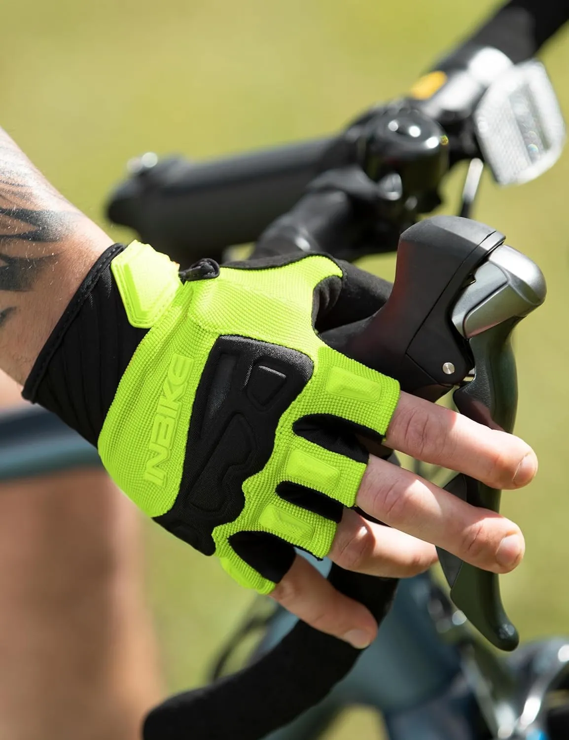 INBIKE Fingerless Cycling Gloves Breathable Protective for Road Mountain Bike MTB Riding