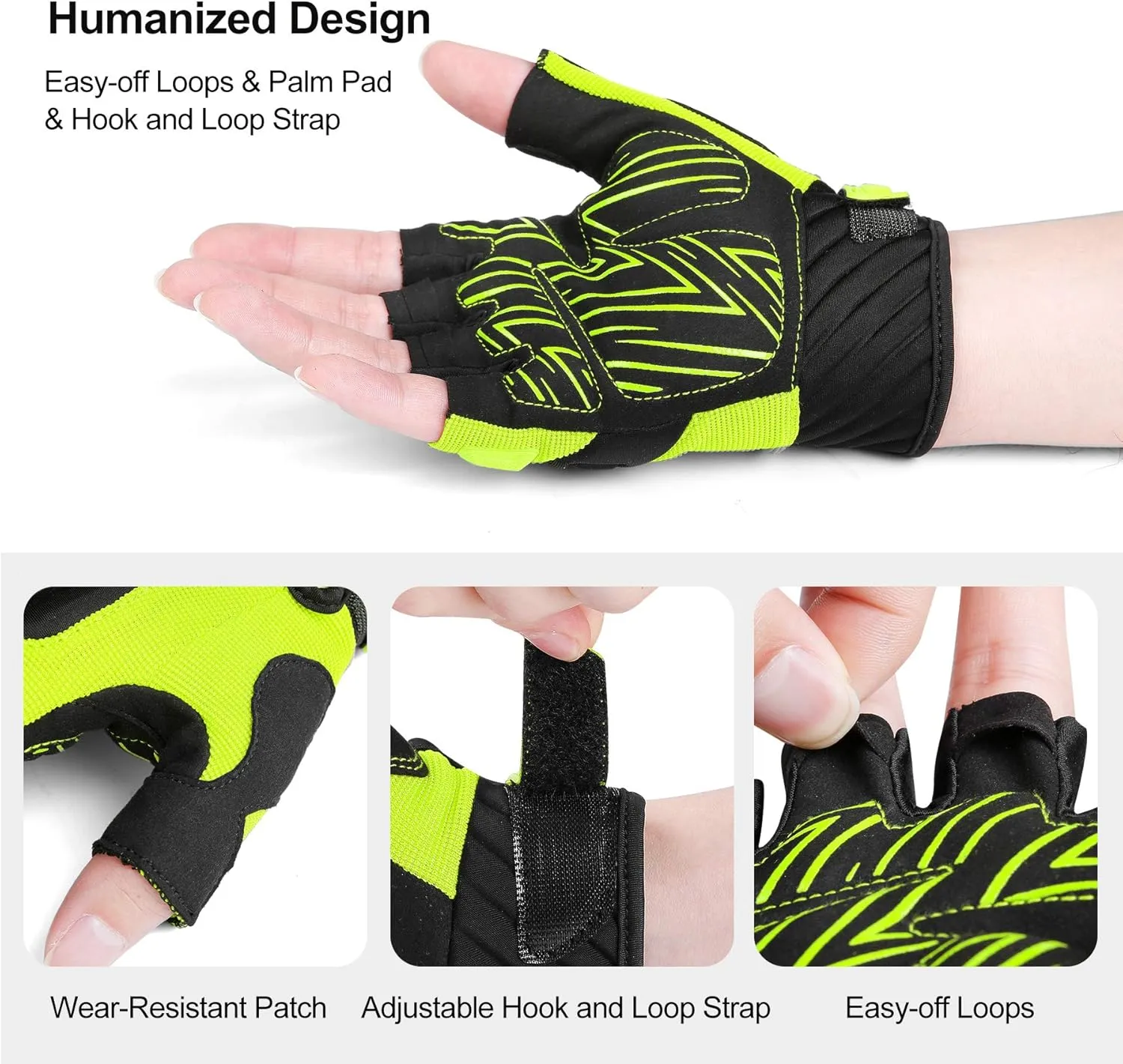 INBIKE Fingerless Cycling Gloves Breathable Protective for Road Mountain Bike MTB Riding