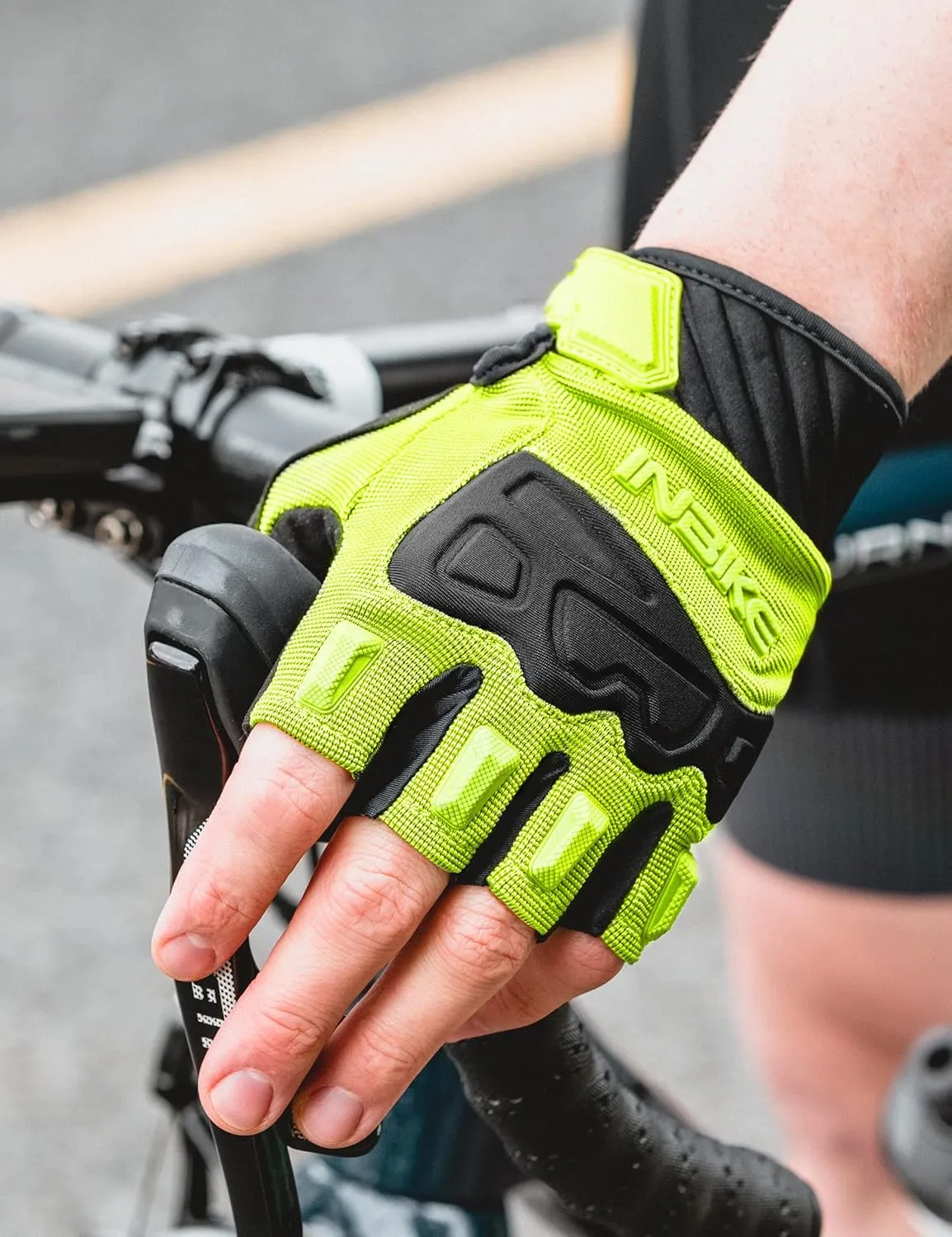 INBIKE Fingerless Cycling Gloves Breathable Protective for Road Mountain Bike MTB Riding